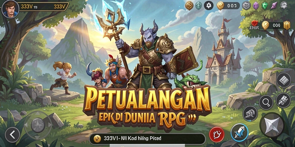 Tampilan gameplay 333V dengan karakter dan pertarungan yang epik.