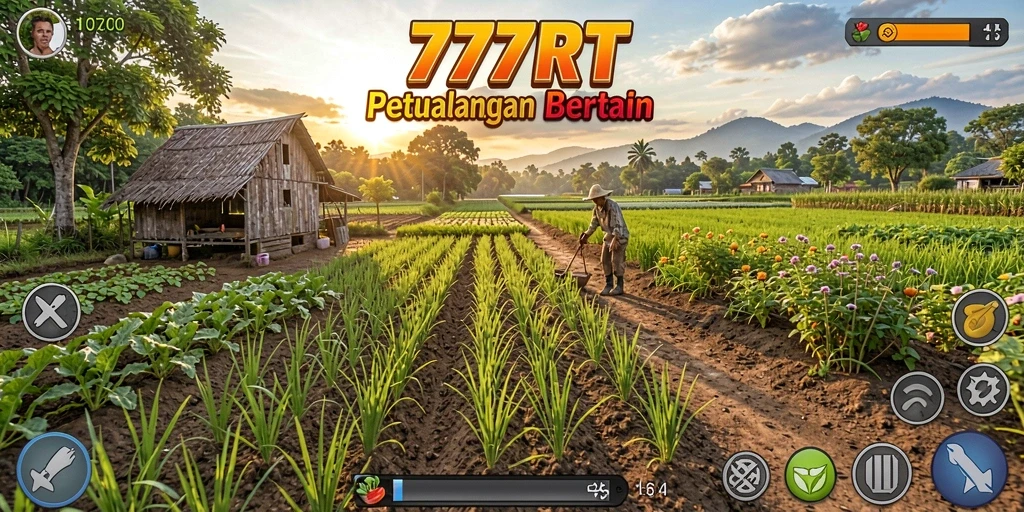 Tampilan menarik dari gameplay pertanian 777RT.