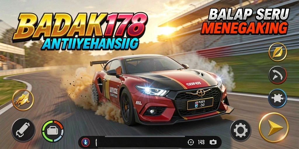Tampilan permainan balap yang mendebarkan di BADAK178.