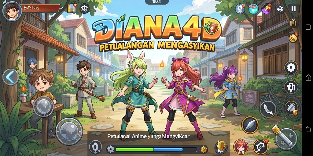 Tampilan karakter dan aksi menakjubkan dalam DIANA4D.