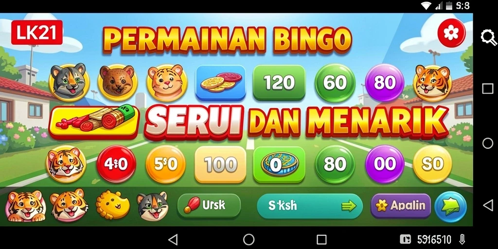 Tampilan gameplay Bingo yang seru di LK21.