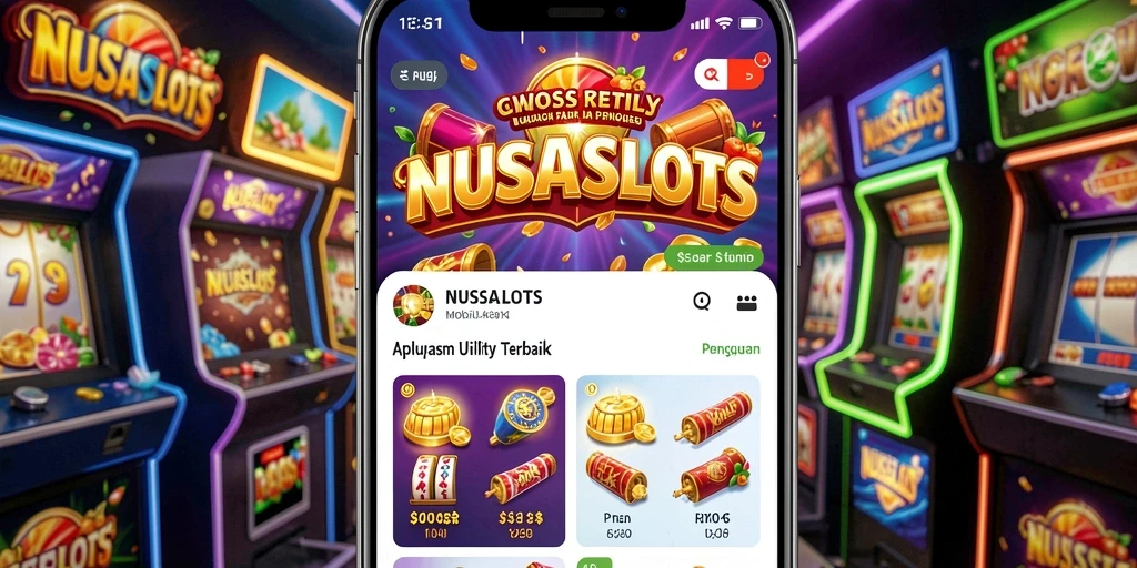 Tampilan utama NUSASLOTS yang sederhana dan intuitif.