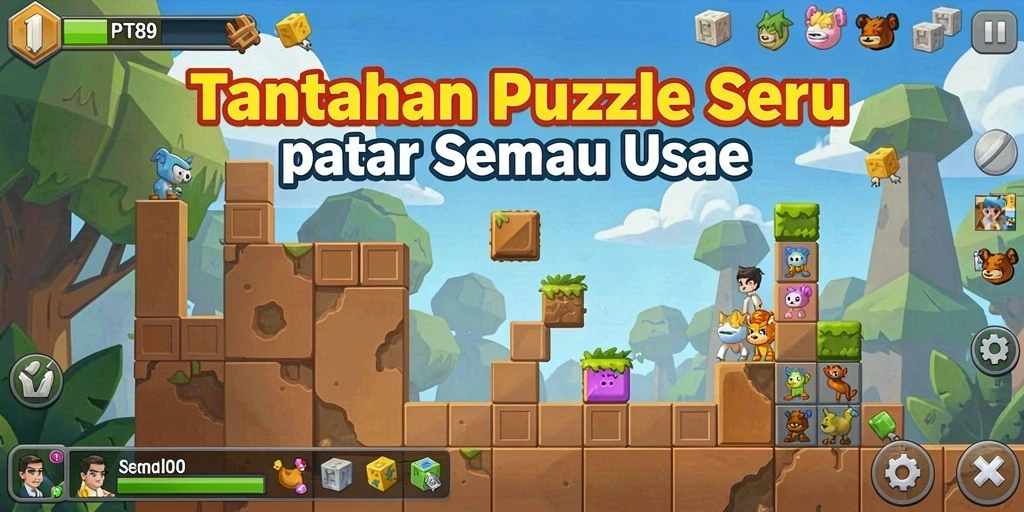 Tampilan gameplay PT89 dengan berbagai tantangan Puzzle yang menarik.